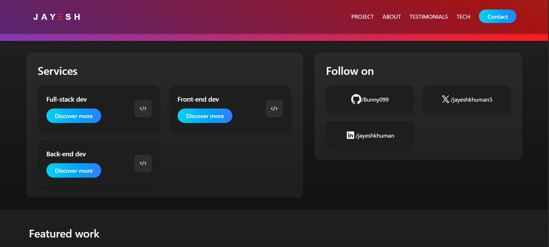 Jayesh-Portfolio site